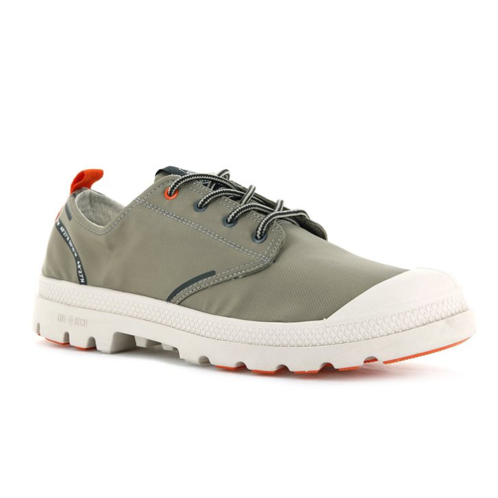 Chaussures Richelieu Palladium Pallafin RC LOW WP+ Femme Vert Olive | FR RKH902I